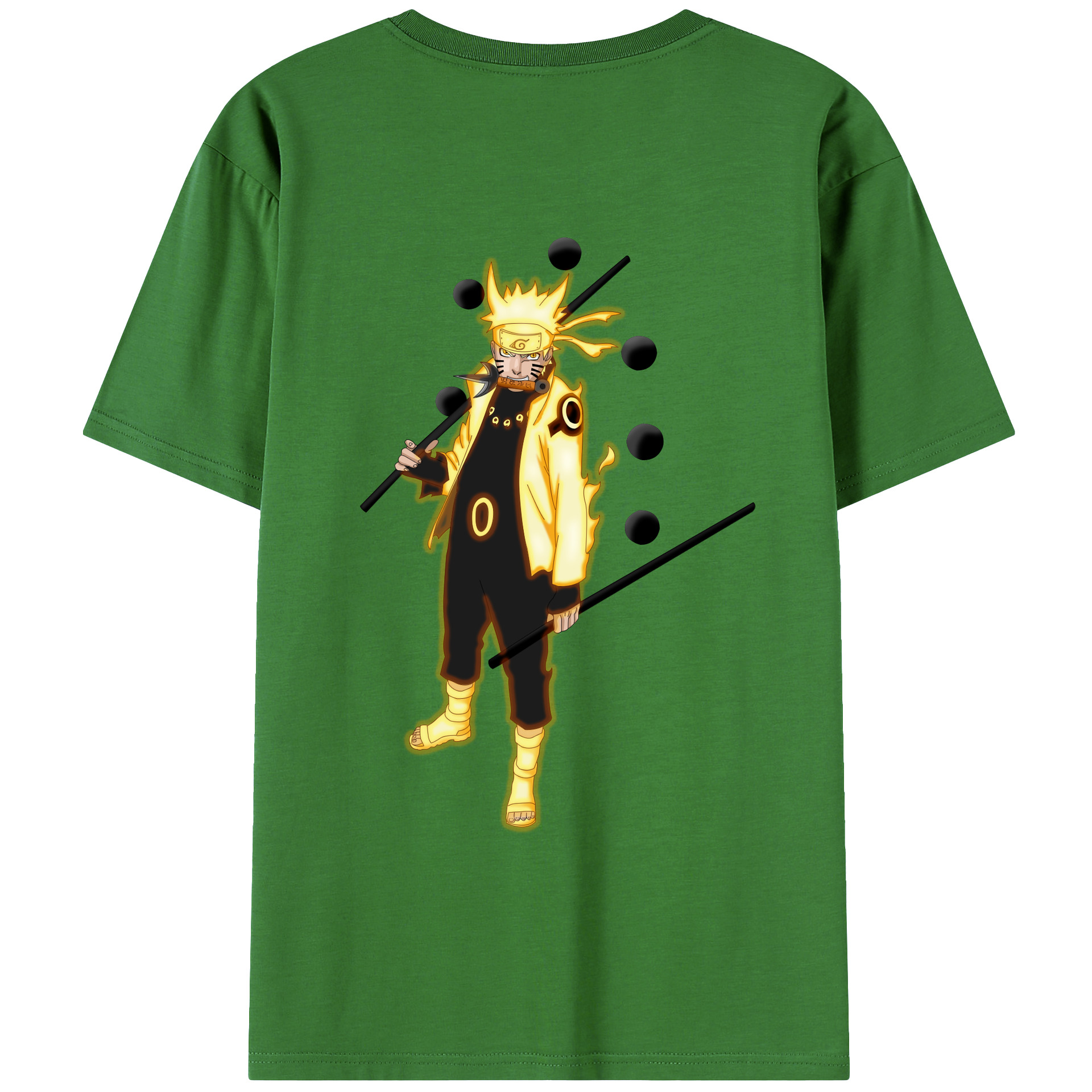 （画像用） NARUTO -ナルト- うずまき ナルト Uzumaki Naruto レディース半袖Tシャツ(バックプリント)
